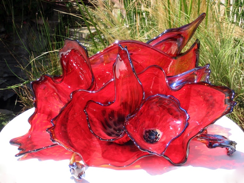 Glass Flower Sculptures